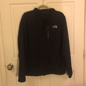 Black North Face rain jacket, GoreTex Shell